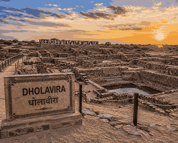 Dholavira UNESCO World Heritage Site and Road to Heaven Taxi
