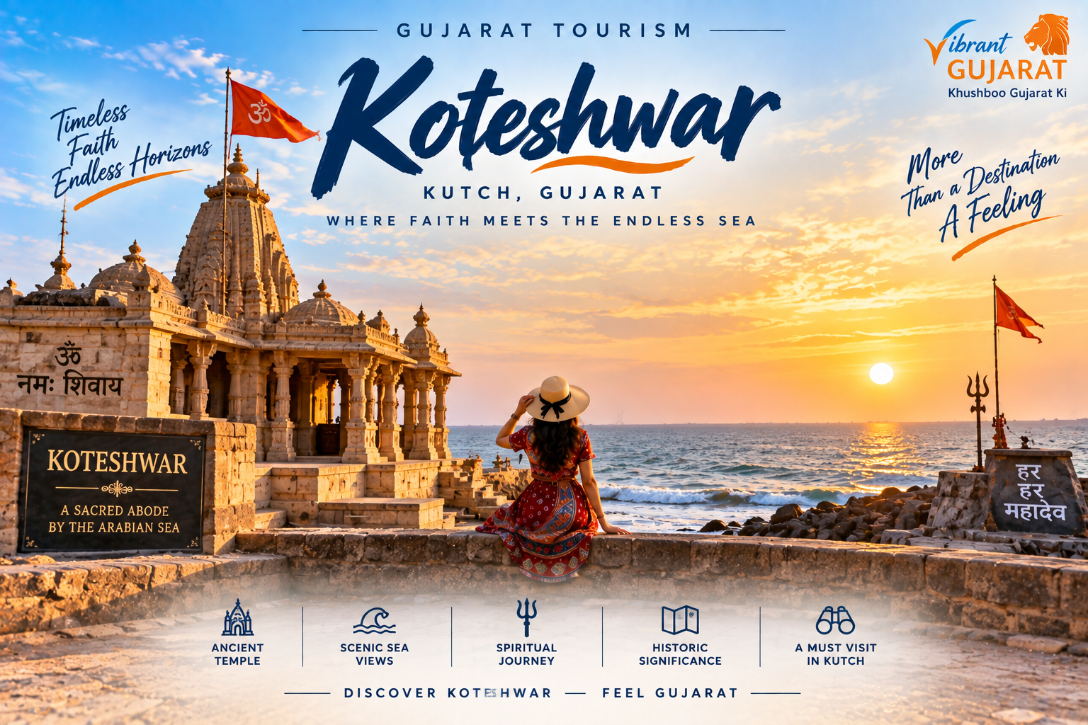 Koteshwar Mahadev Temple Arabian Sea Cliff